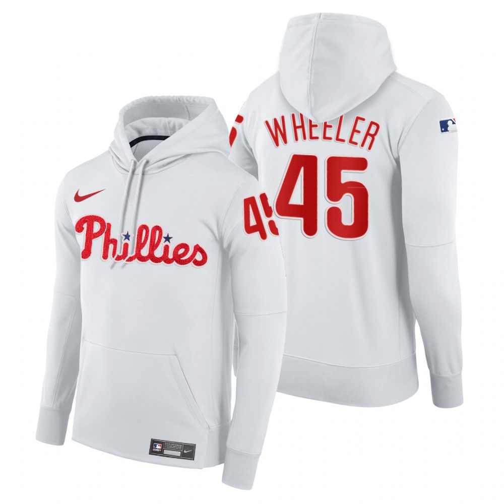 Men Philadelphia Phillies #45 Wheeler white home hoodie 2021 MLB Nike Jerseys->philadelphia phillies->MLB Jersey